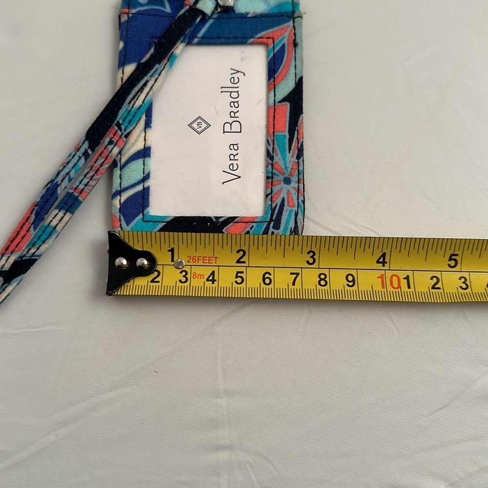 Vera Bradley Lotus Flower Swirl multicolor fabric luggage ID tag - Picture 3 of 4
